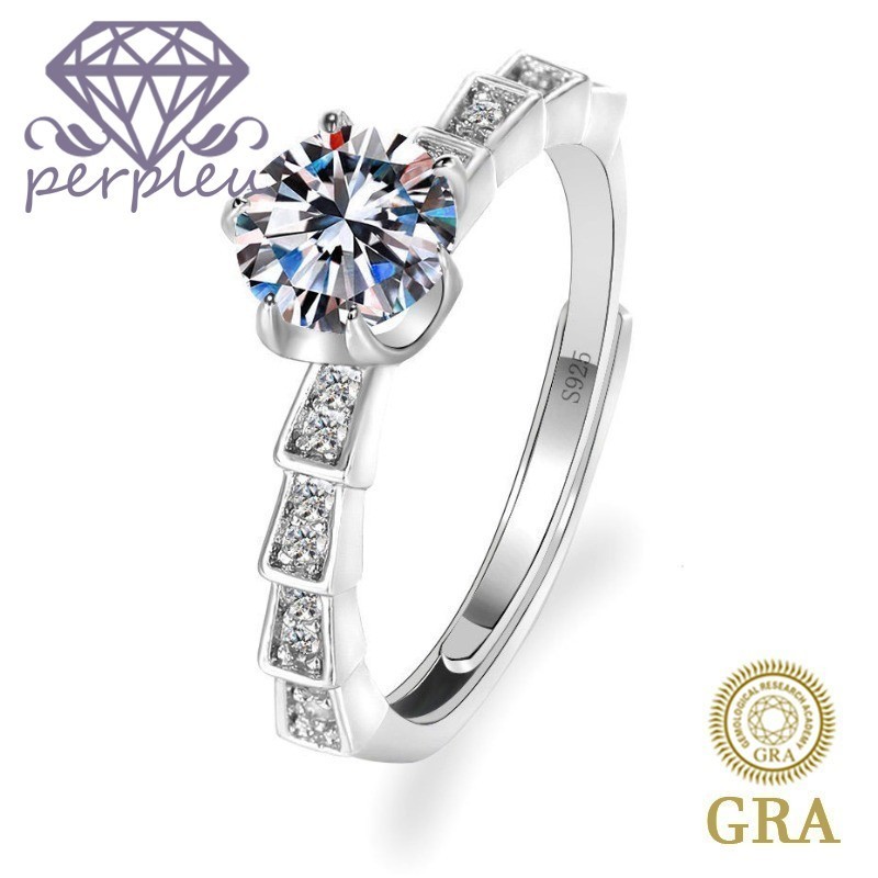 Sertifikat GRA Gratis Cincin Moissanite 2 Karat Hadiah Hari Ibu