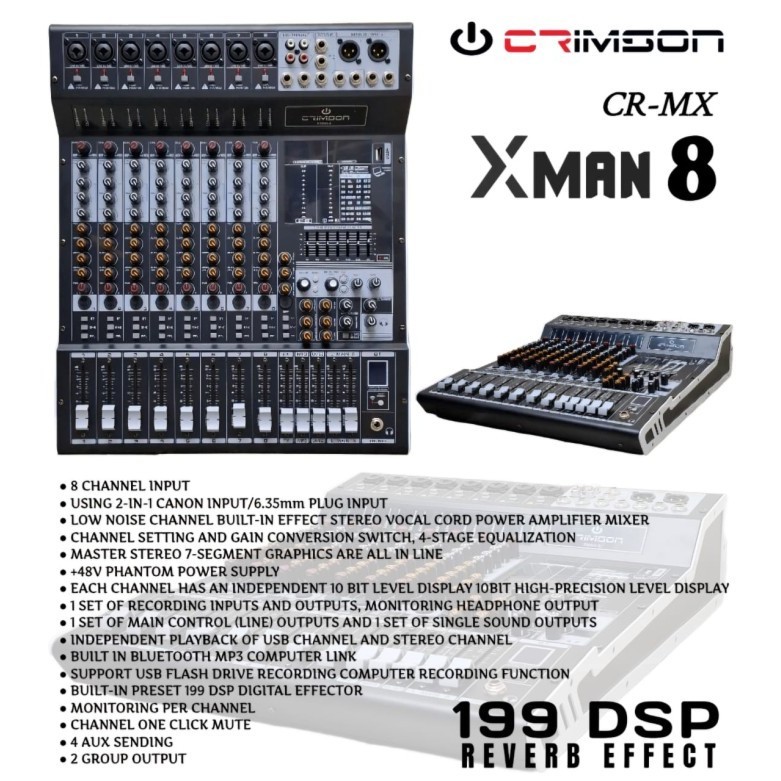 DISTRIBUTOR Mixer Crimson CR MX Xman 8 / CR-MX XMAN 8 original