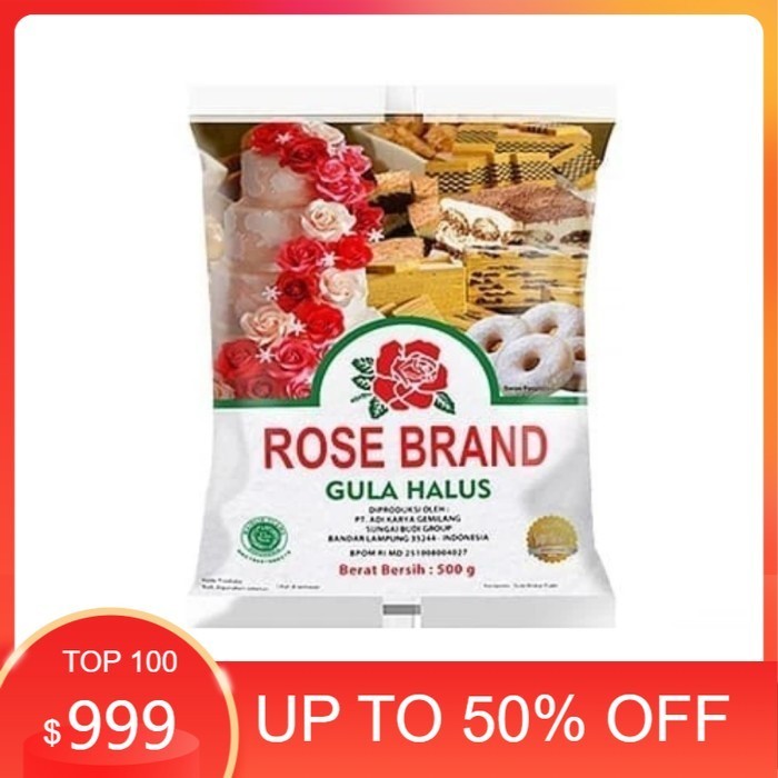 

Gula Halus Rose Brand 500 gr Gram