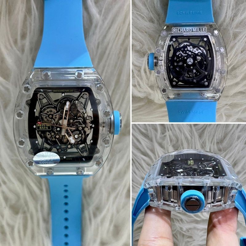 JAM TANGAN RICHARD MILLE MEWAH AUTOMATIC JAM TANGAN PRIA RICHARD MILLE RAFA RM35-02 SKELETON DIAL SA