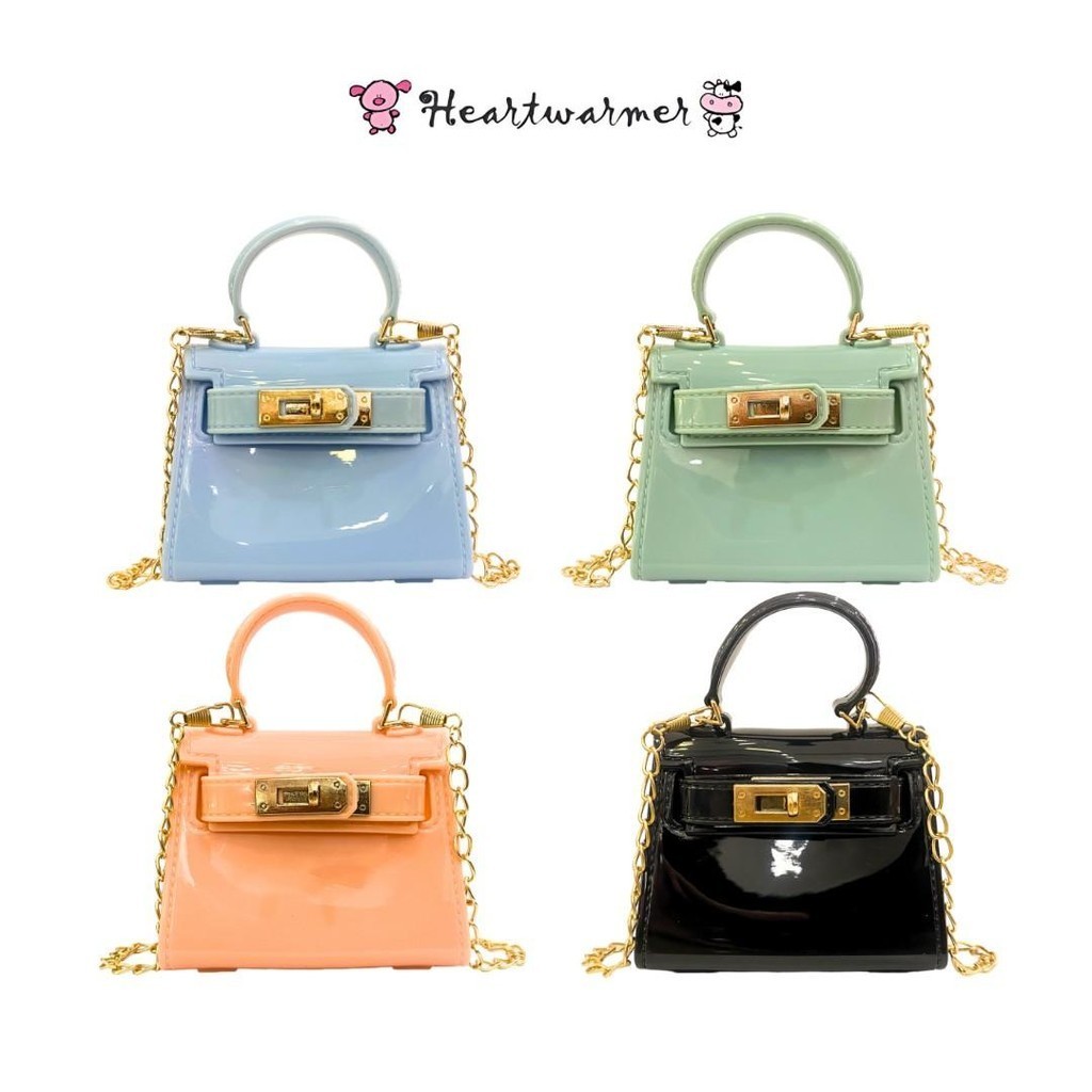 Tas Tenteng Selempang Jelly Mini Kait Putar