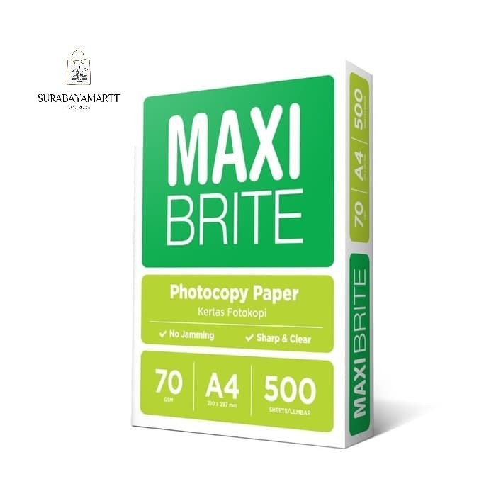 

Kertas HVS A4 &0gsm Kualitas Bagus Maxi Brite