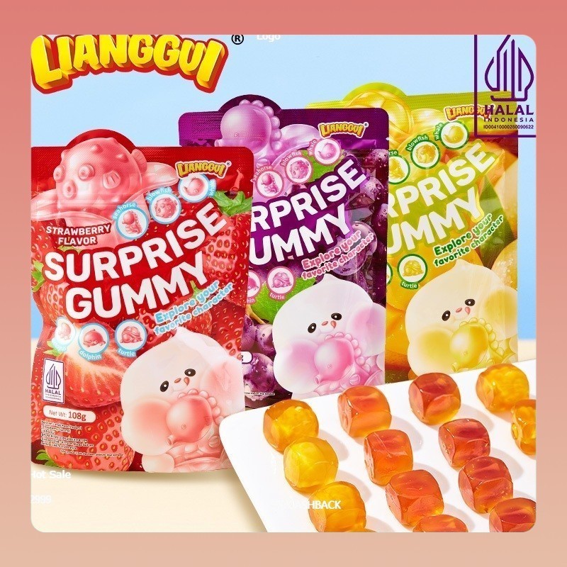 

[Makanan viral halal]HALAL LIANGGUI Permen Buah Rasa ( Mangga , Anggur dan Strawberry ) | Mango Flavoured Candy Grape and Strawberry Fudge Mangga Anggur Jelly | Jelly Varian Rasa Suprise Candy 3 Varian Rasa