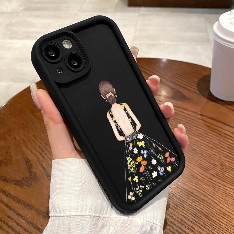 Pro Camera Case For Oppo A38 A31 2020 A32 A33 2020 A35 2021 A36 A3s Soft Shockproof Floral Dress Mai