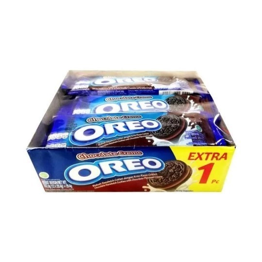 

Biskuit Oreo Lup Rasa Chocolate Creme 38g Isi 12pcs Cemilan Murah dan Enak