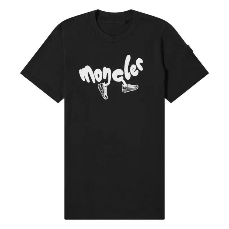 Moncler Running Logo Black / Kaos Branded Original