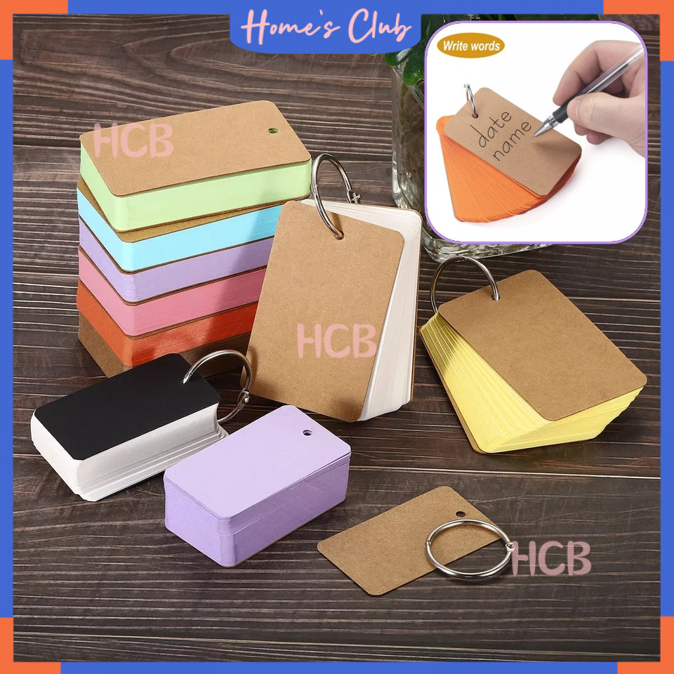 

HCB Loose Leaf Book / Flashcard Ring /Memo Pad / Sticky Note Gantungan Memo Sticky Note / Blank Card