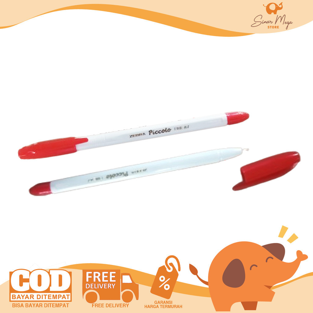 

ZEBRA Pulpen Piccolo Black 0,7 Special Merah-Putih LIMITED Edition Pena Ballpoint Murah