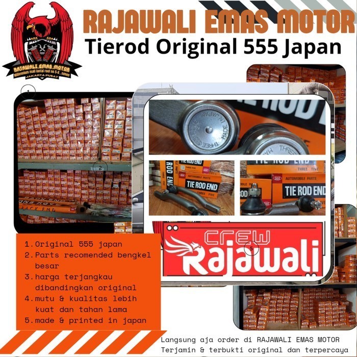 TIEROD # TIEROD END MERK 555 JAPAN SUZUKI ESCUDO 2000CC ASLI ORIGINAL