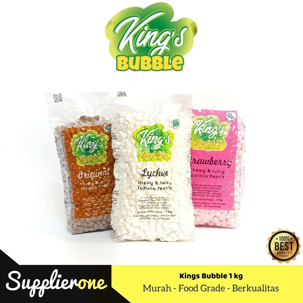 

Kings Bubble 1kg / Boba Kings / Boba Instan / Toping Boba Instan / Boba Instan