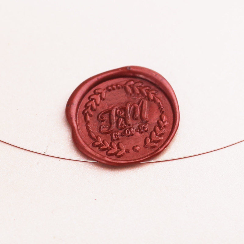

personalized custom Wax Seal Stamp wedding logo initials with date birthday gift stamp