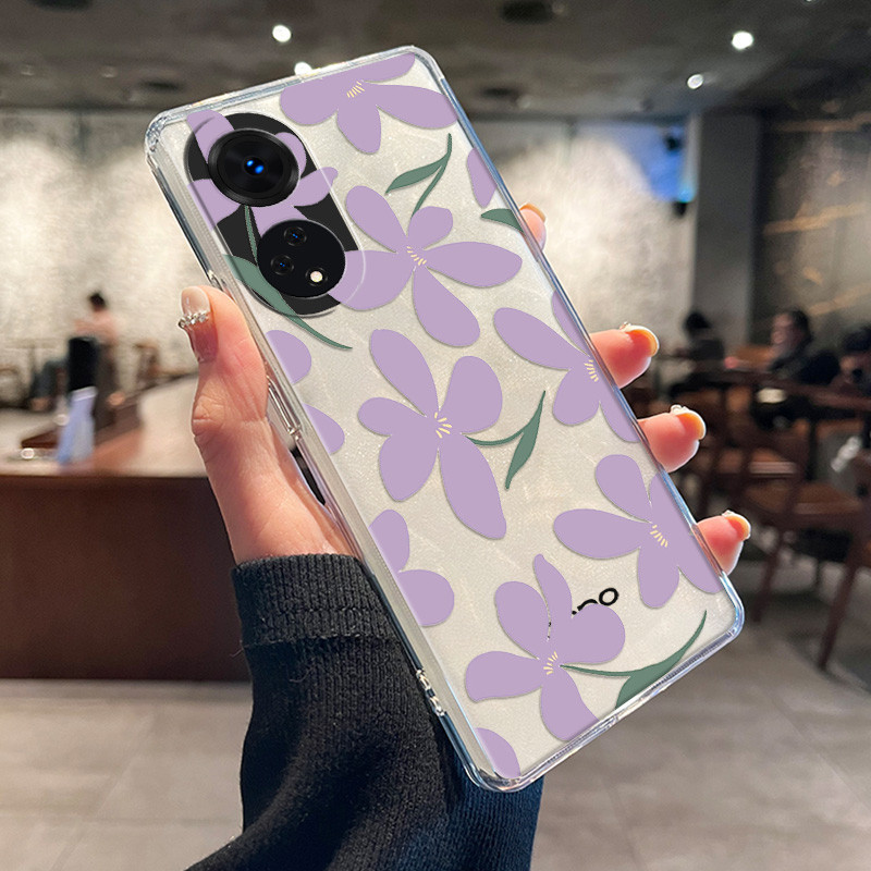 Casing Ponsel Trendi Bunga Daun Angin untuk OPPO A98 5G A96 A95 A94 A92 S A9-2020 A91 A8 A79 A78 5G 