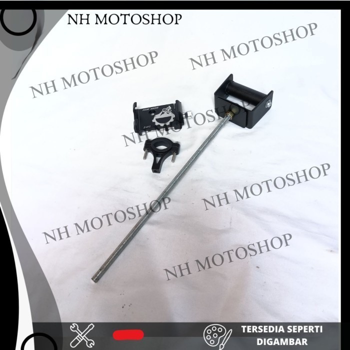 PAKET HOLDER GPS HP GSX CBR NINJA ZX25R PHONE HOLDER ALUMUNIUM Z072 STANG MOTOR BRAKET BRACKET BREKE