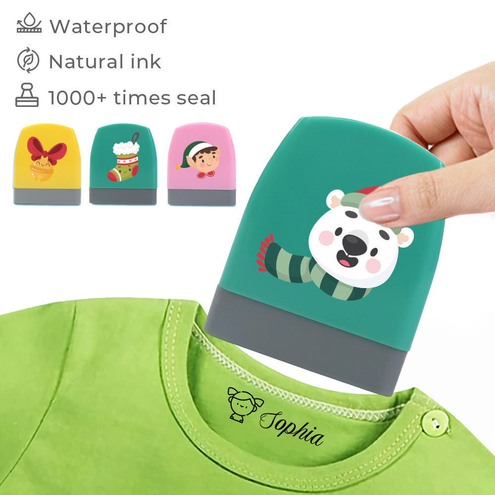 

Creative Cute Cartoon Animals Christmas Children'S Seal Stamp Diy For Children Name Seal Clothes Chapter Customized Stamp Gift