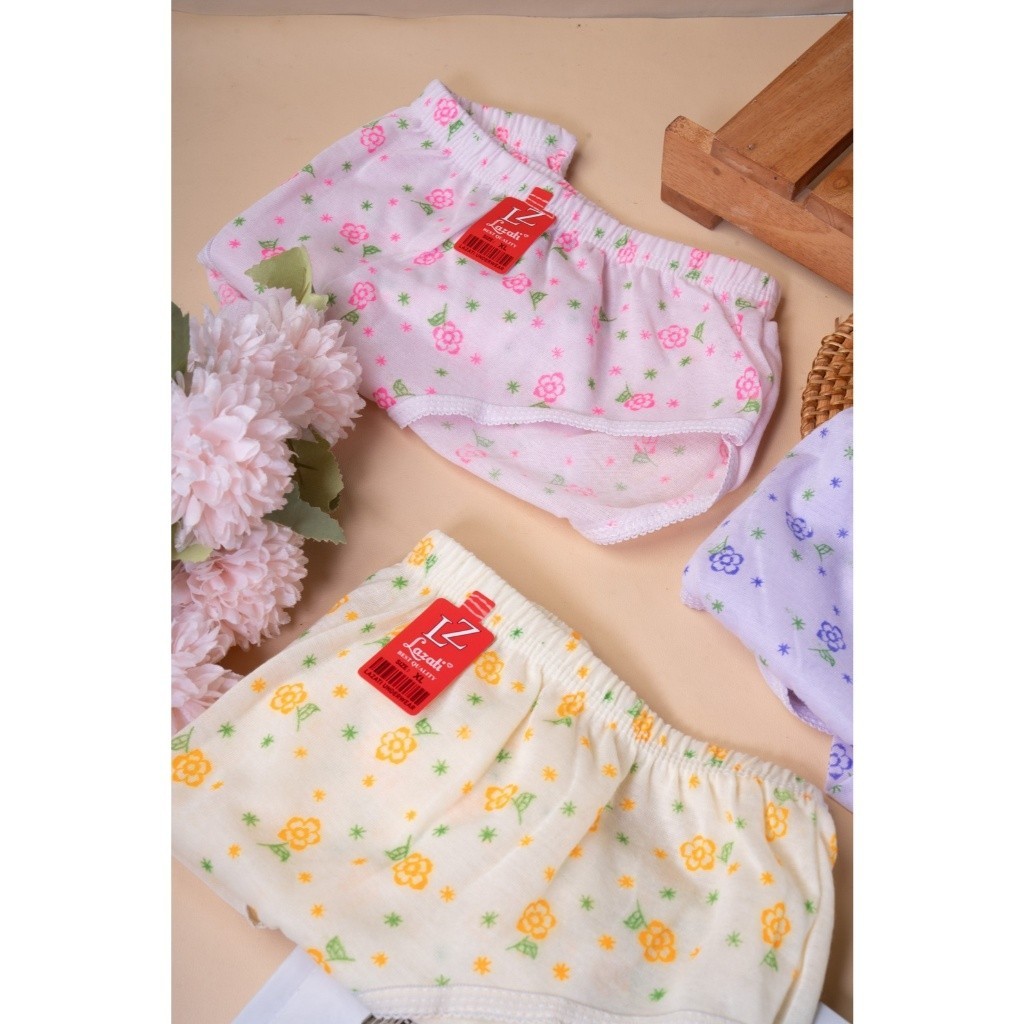 6 PCS CD Wanita Lazati Polos | Celana Dalam wanita Sablon murah Karet Bungkus Bordir Jumbo Size 2131