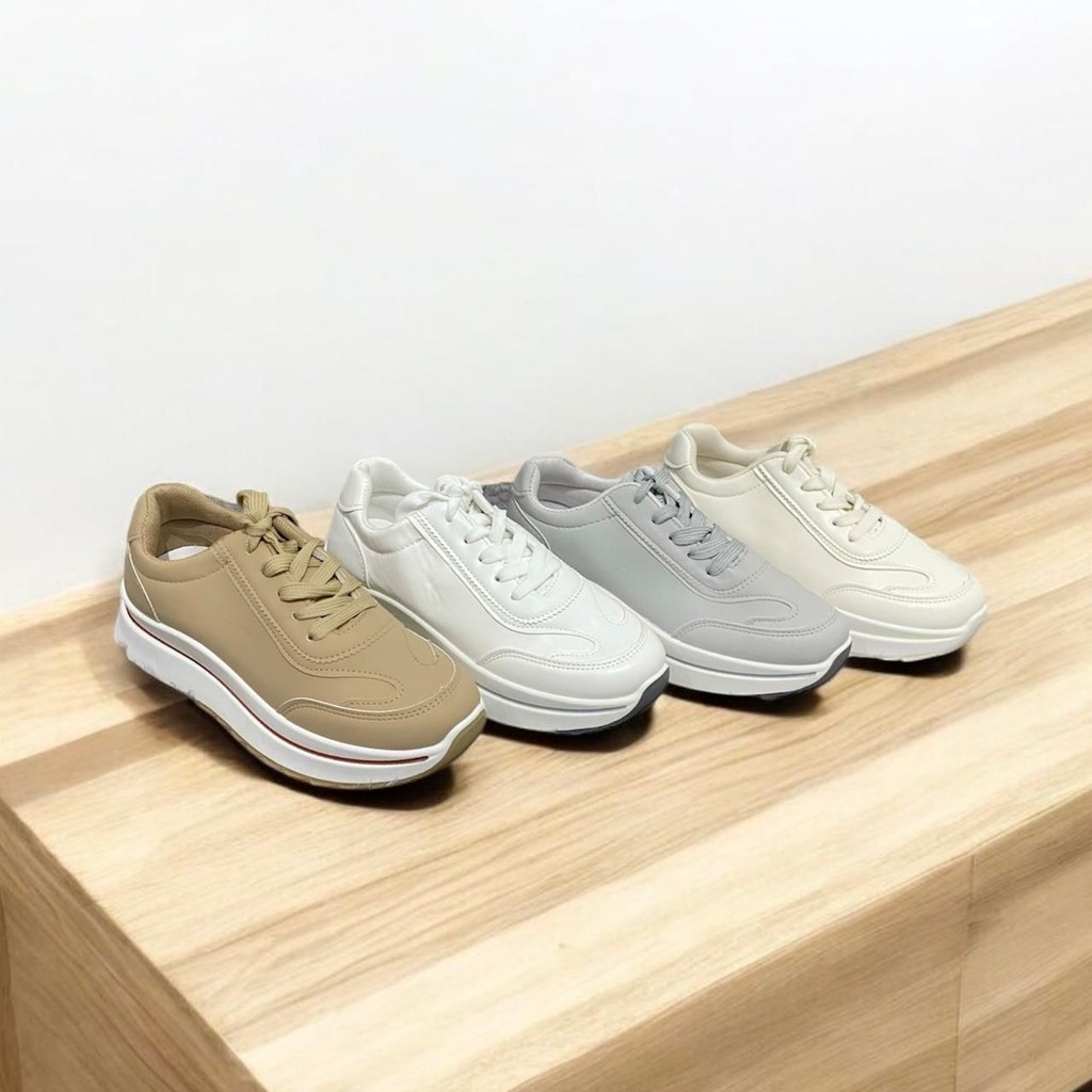 G88mall Sepatu Sneakers wanita terbaru Bahan Kulit PU 318