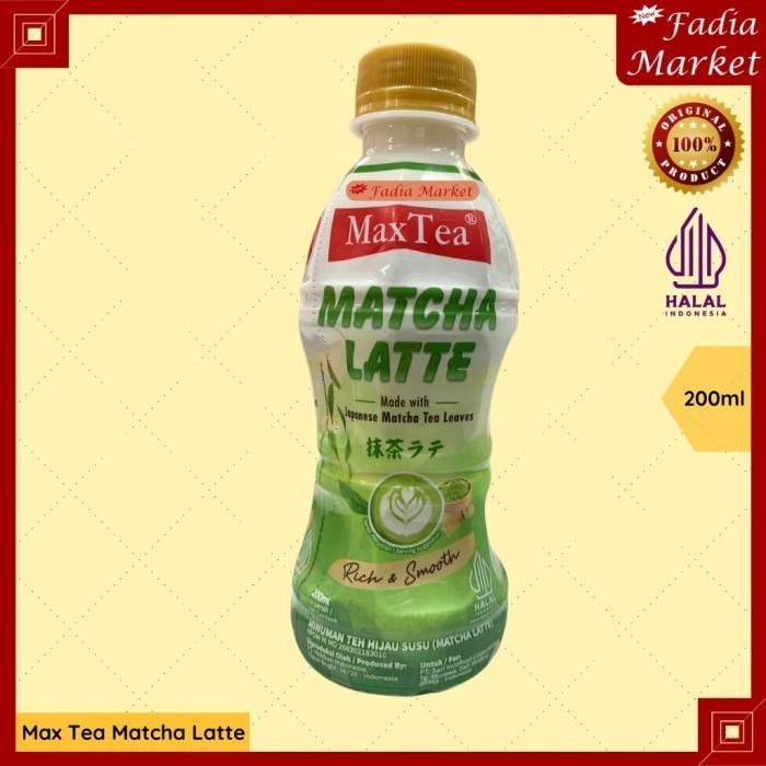 

Max Tea Matcha Latte Green Tea Teh Hijau Siap Minum 200ml - TTA