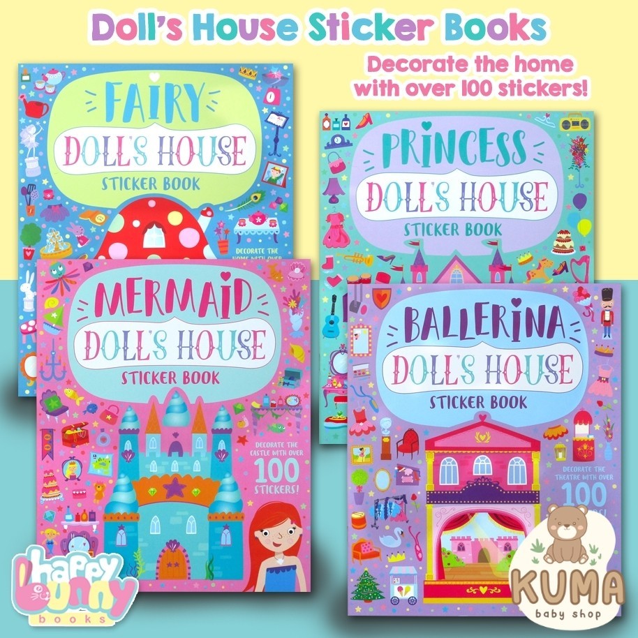 Mermaid/Ballerina/Fairy/Princess Doll's House Sticker Book (Decorate The Palace With Over 100 Sticke