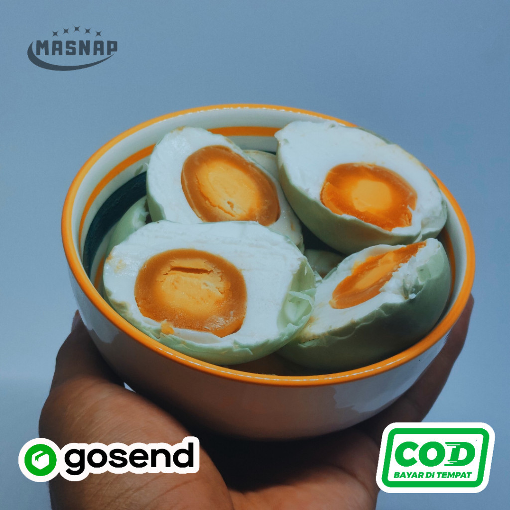 

MASNAP Telur Asin Rebus Matang Masir Enak 10 Butir Telur Bebek Asin Bisa Instan Gosend