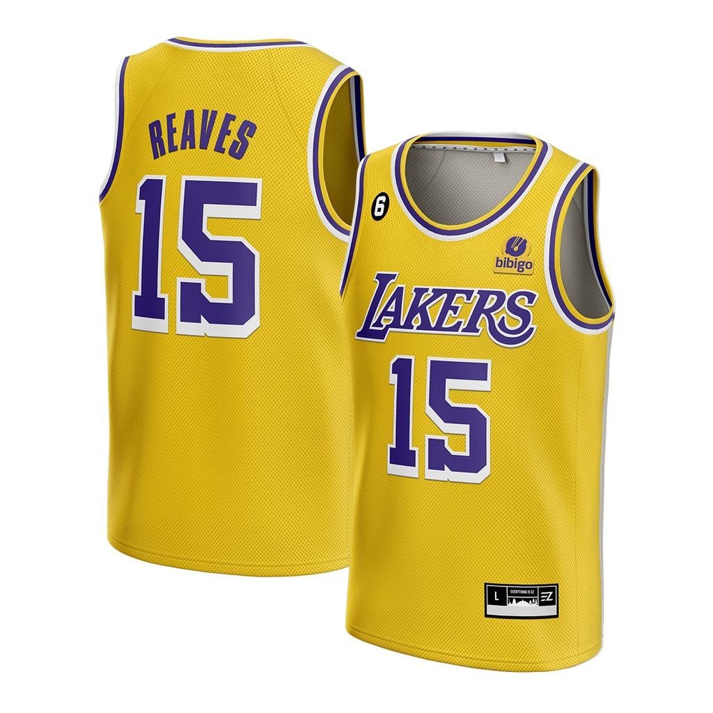 Jersey Austin Reaves LA Lakers #15 KUNING YELLOW Swingman Bola Basket NBA Baju Kaos T-Shirt Tshirt A