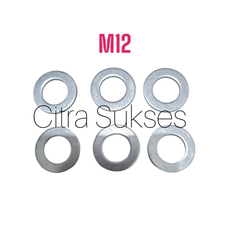 PAKET 50 PCS RING PLAT M12 / RING ALUMINIUM M12 / RING PLAT 12MM
