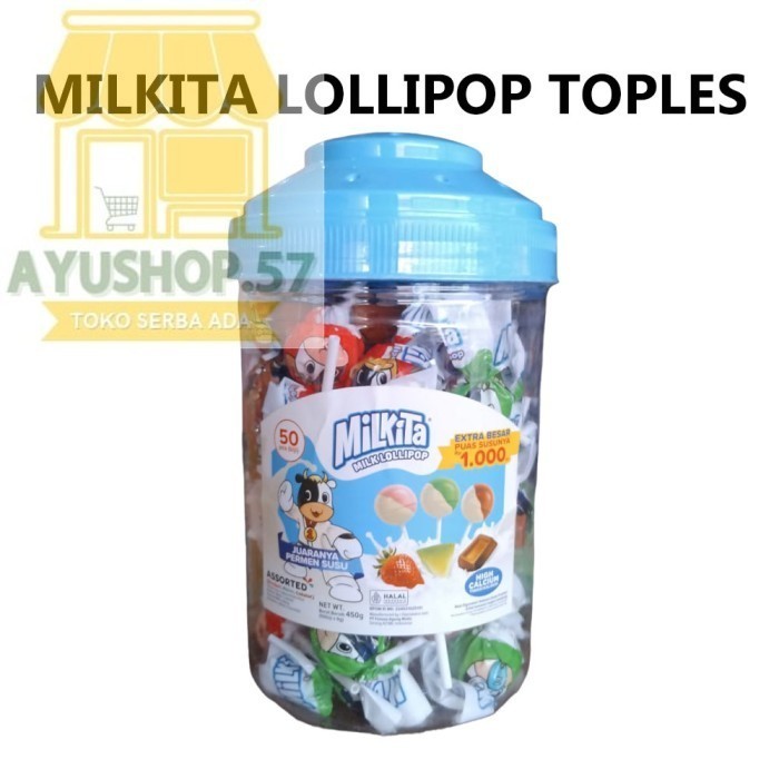 

PERMEN MILKITA LOLLIPOP ASSORTED TOPLES - AYUSHOP57