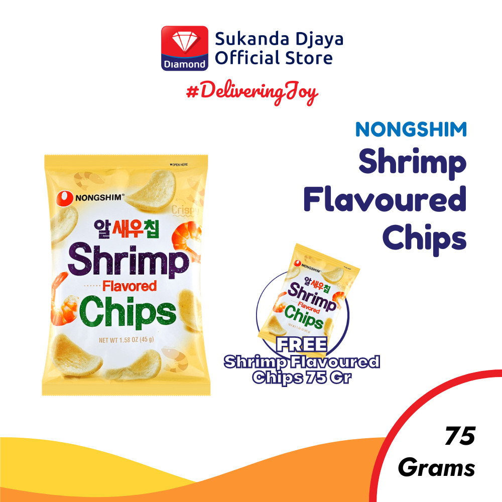 

Nongshim Shrimp Flavored Chips Snack 75 Gr [Buy 1 Get 1]