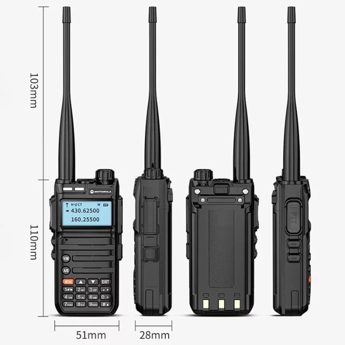 Walkie Talkie HT Motorola X9  2023 Dual Band VHF/UHF Anti Air