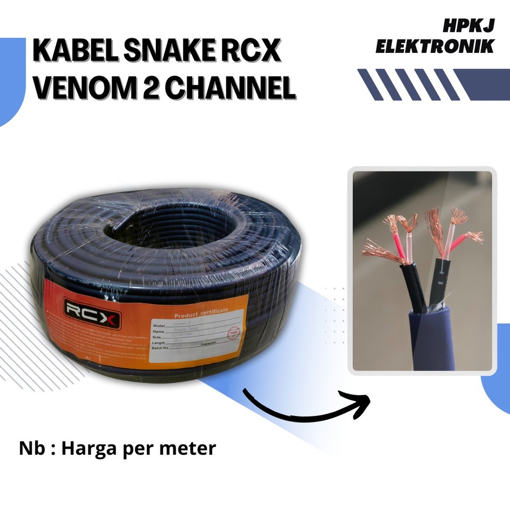 KABEL SNAKE RCX VENOM 2 ISI 2 CHANEL [ECER METERAN] kabel snake 2ch RCX VENOM