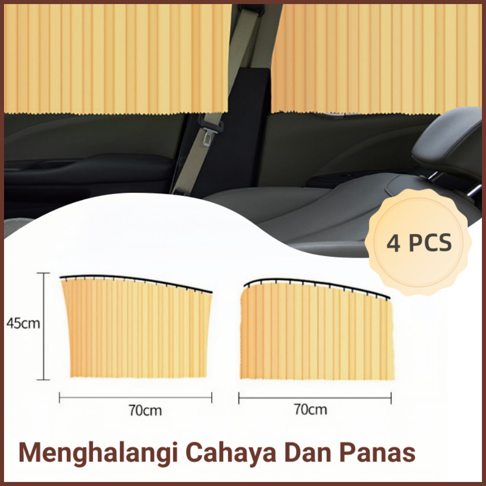 Sunshade Tirai Mobil Premium 4Sisi Jendela Sinar Matahari Tirai Jendela Mobil Sunshield/Model Univer