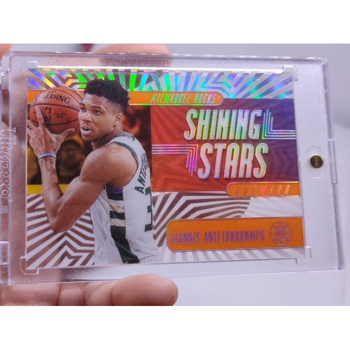ORIGINAL kartu basket Illusion Orange Acetate HOLO Giannis BUCKS MVP
