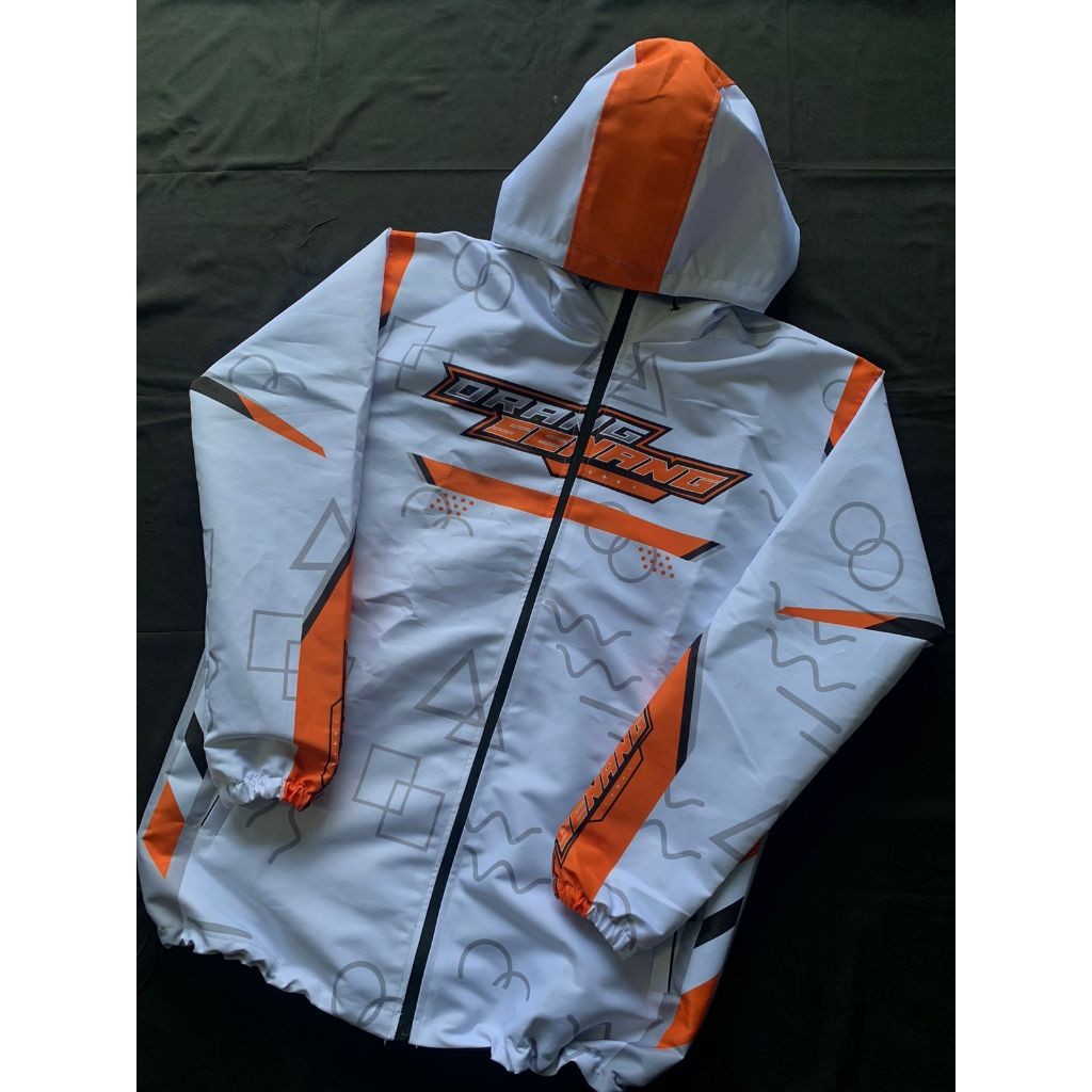 JAKET WINDBREAKER WATERPROOF PRINTING CUSTOM, JAKET OUTDOOR, JAKET CUSTOM FULL PRINTING
