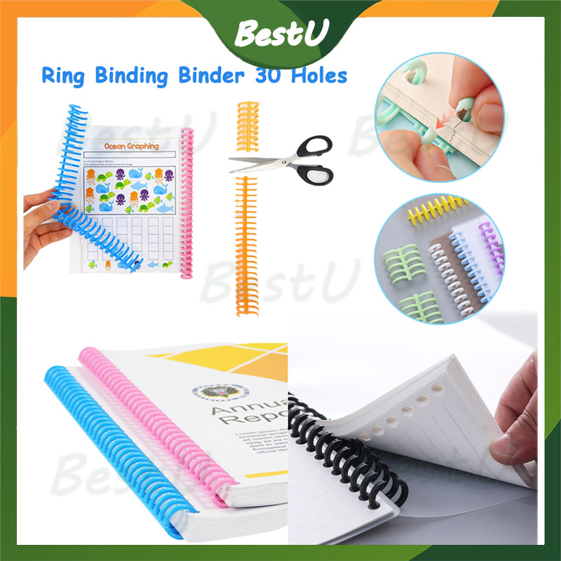 

DIY Ring Binding Binder Loose Leaf/ 30 lubang Spiral Bahan Plastik Ukuran A4/Ring Binder Plastik Spiral 30 Lubang Untuk Loose-leaf/DIY Spiral Binder Strip