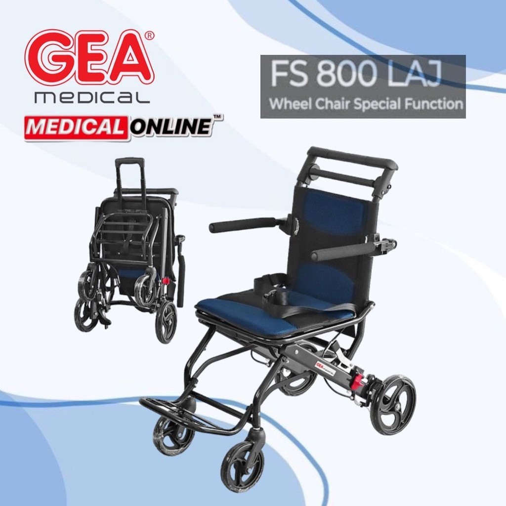 KURSI RODA TRAVEL POLE GEA FS800LAJ WITH HANDLE GAGANG MEDICAL ONLINE