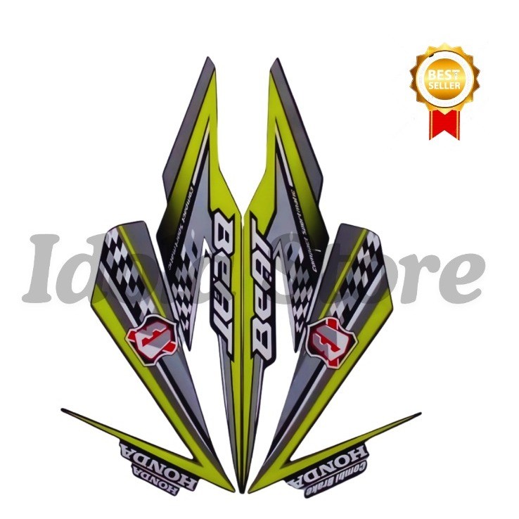 Sticker Striping Motor Honda Beat Fi 2018 Hiaju Hitam list body motor beat Fi 2018