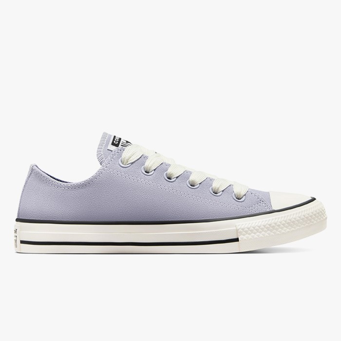 Sepatu Sneakers Wanita Converse Chuck Taylor All Star Suede Ghost Town Egret Shadow Purple Original 