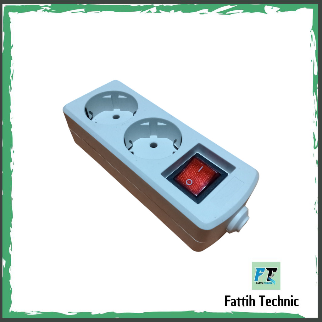 Stop Kontak Arde Myvo 2 Lubang Stop Kontak Dengan Saklar Murah Stop Kontak Arde Polos+Tanpa Kabel  2