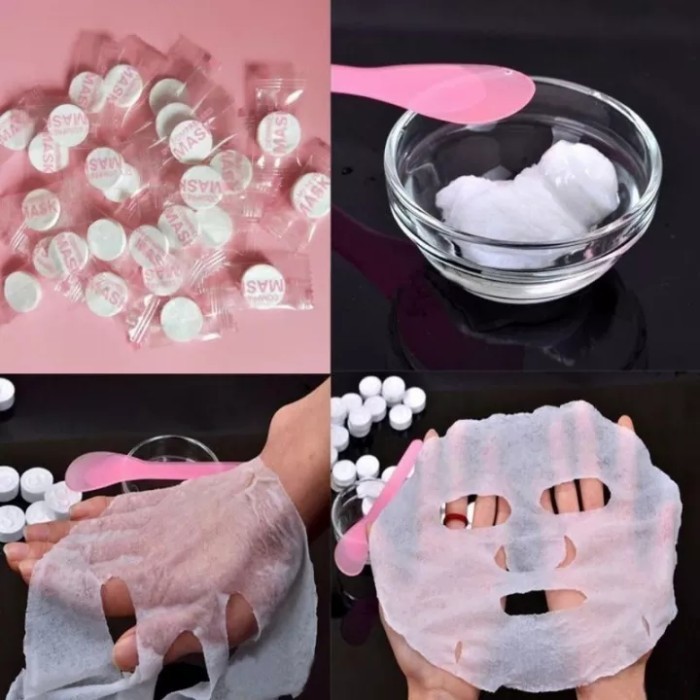 

DIY compressed MASK Tablet masker wajah permen paper kompress silk