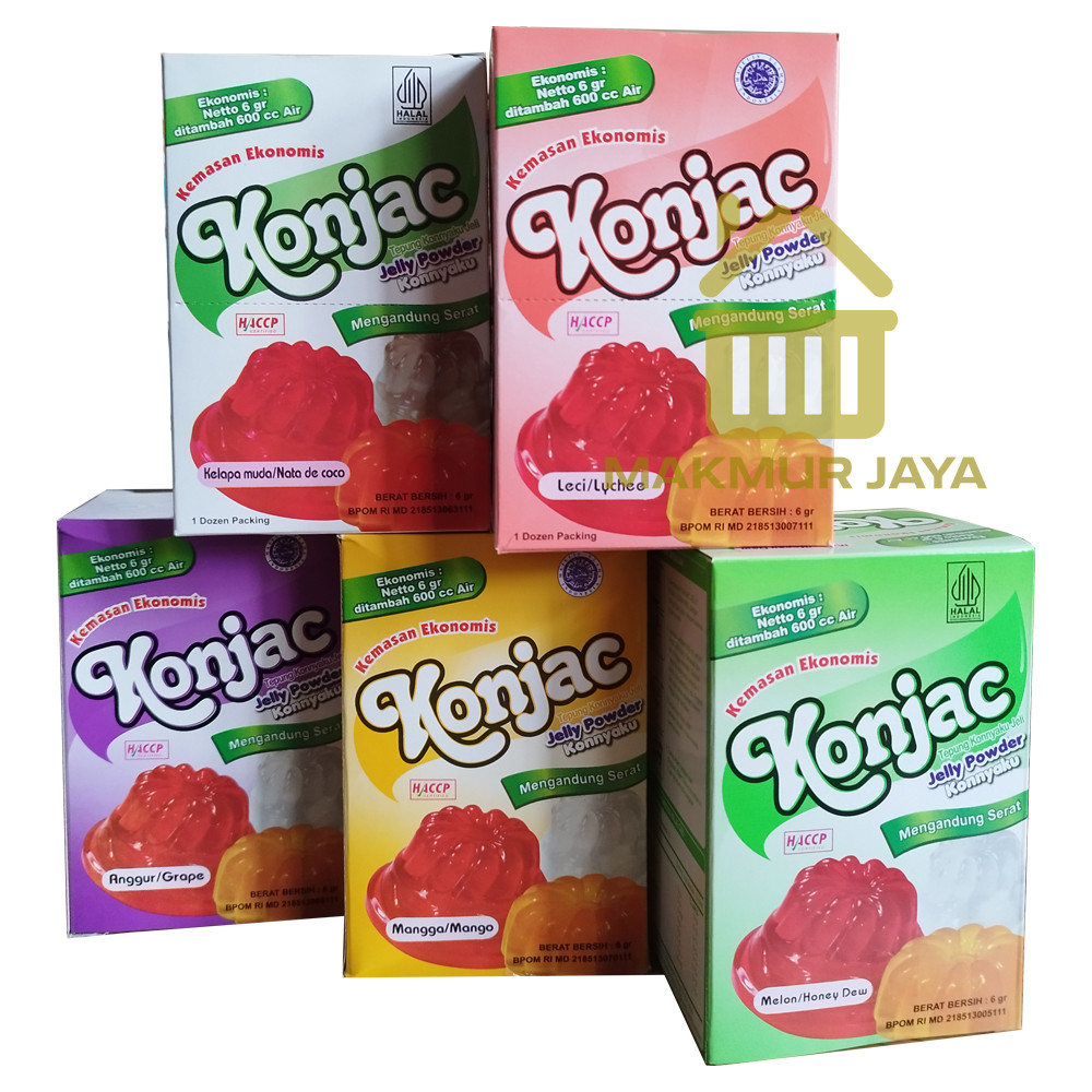 

KONJAC Jelly Powder Varian Rasa 1 Box isi 12 Sachet