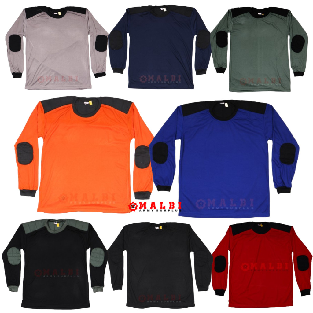 Kaos Panjang Decker Busa TEBAL Kaos Proyek Panjang Kaos PHH Kaos Bantal Kaos Tembak Biru Merah Orang