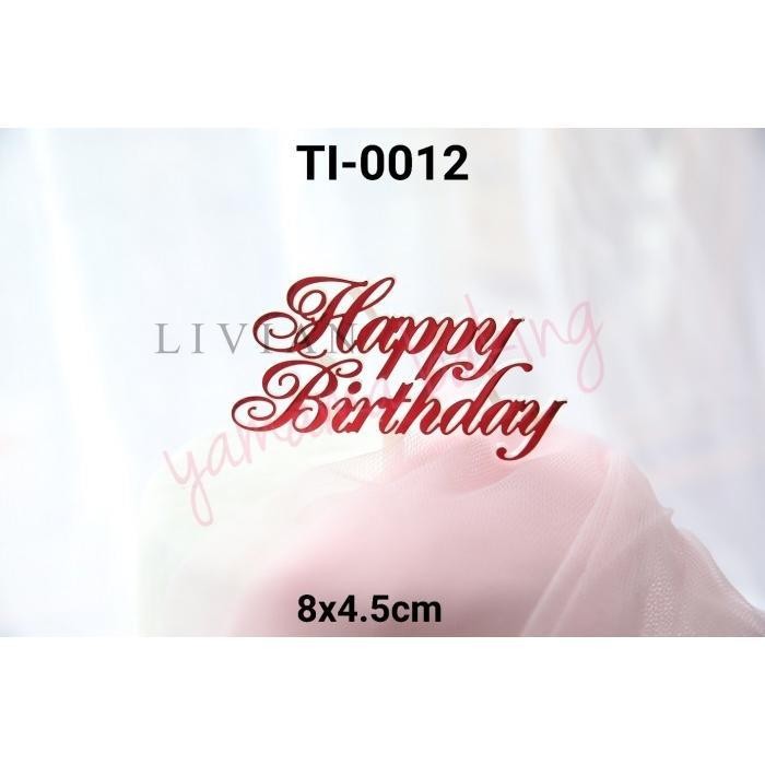 

lv GR-TI-0021 Cake topper hiasan kue tulisan happy birthday aneka warna 3 - TI-0020 ORANGE