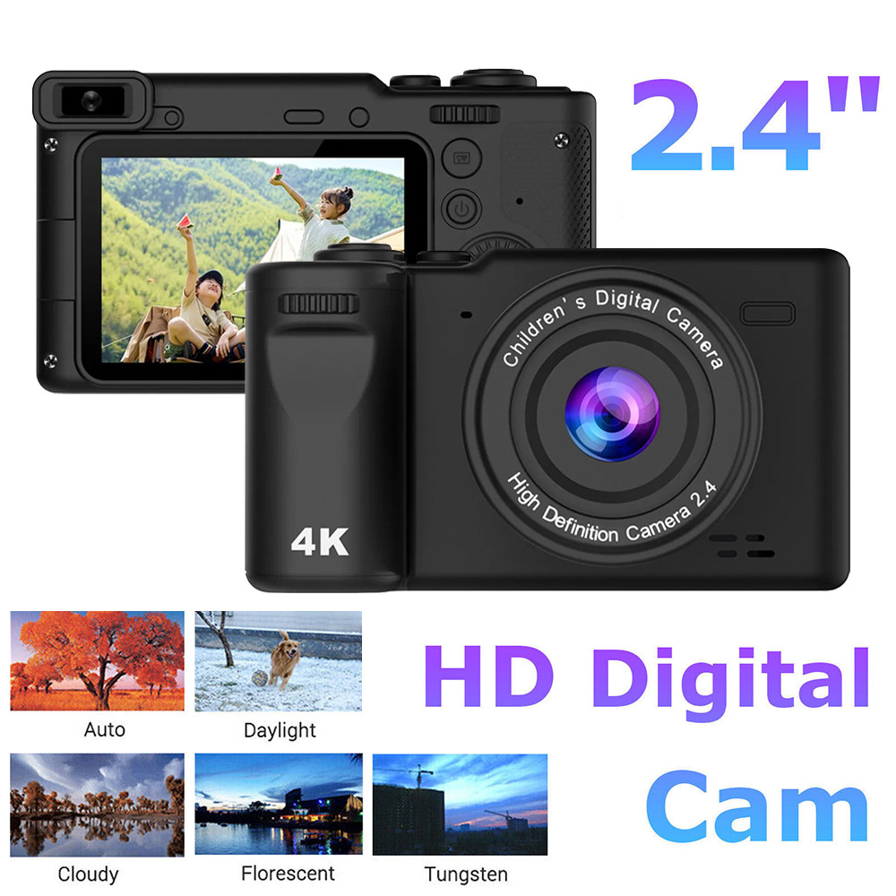 

HD 1080P 2.4 inch digital Camera Rechargeable Cameras with 8x Zoom Compact Camera 50MP Cameras for kids Beginner Camera