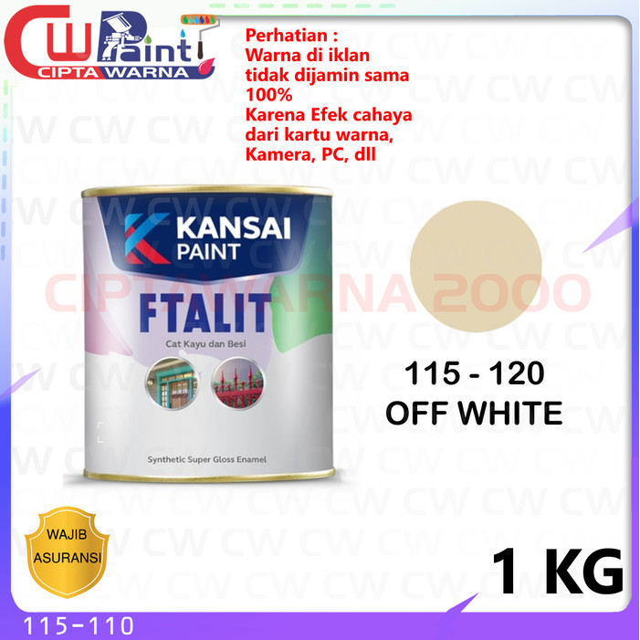 Cat Ftalit Off White 110 Besi Dan Kayu Gloss Ukuran 1 Kg - CWK