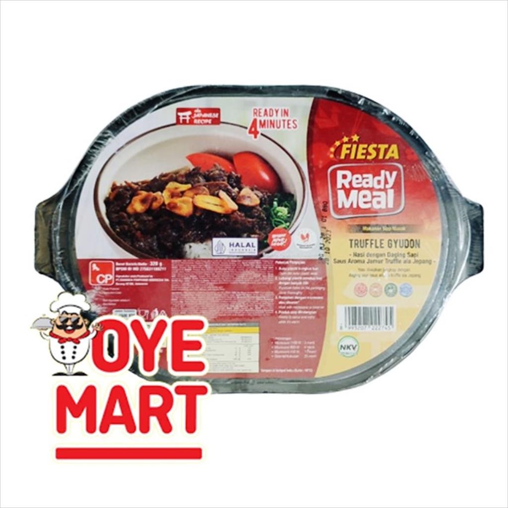 

FIESTA READY MEAL TRUFFLE GYUDON 320GR / NASI DENGAN DAGING SAPI SAUS AROMA JAMUR TRUFFLE ALA JEPANG