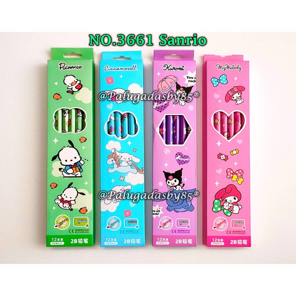 

(1 Pak Isi 12 Pcs) Pensil Sanrio 2B NO.3661 Bonus Rautan / Pensil GXIMP NO.3661 2B Sanrio