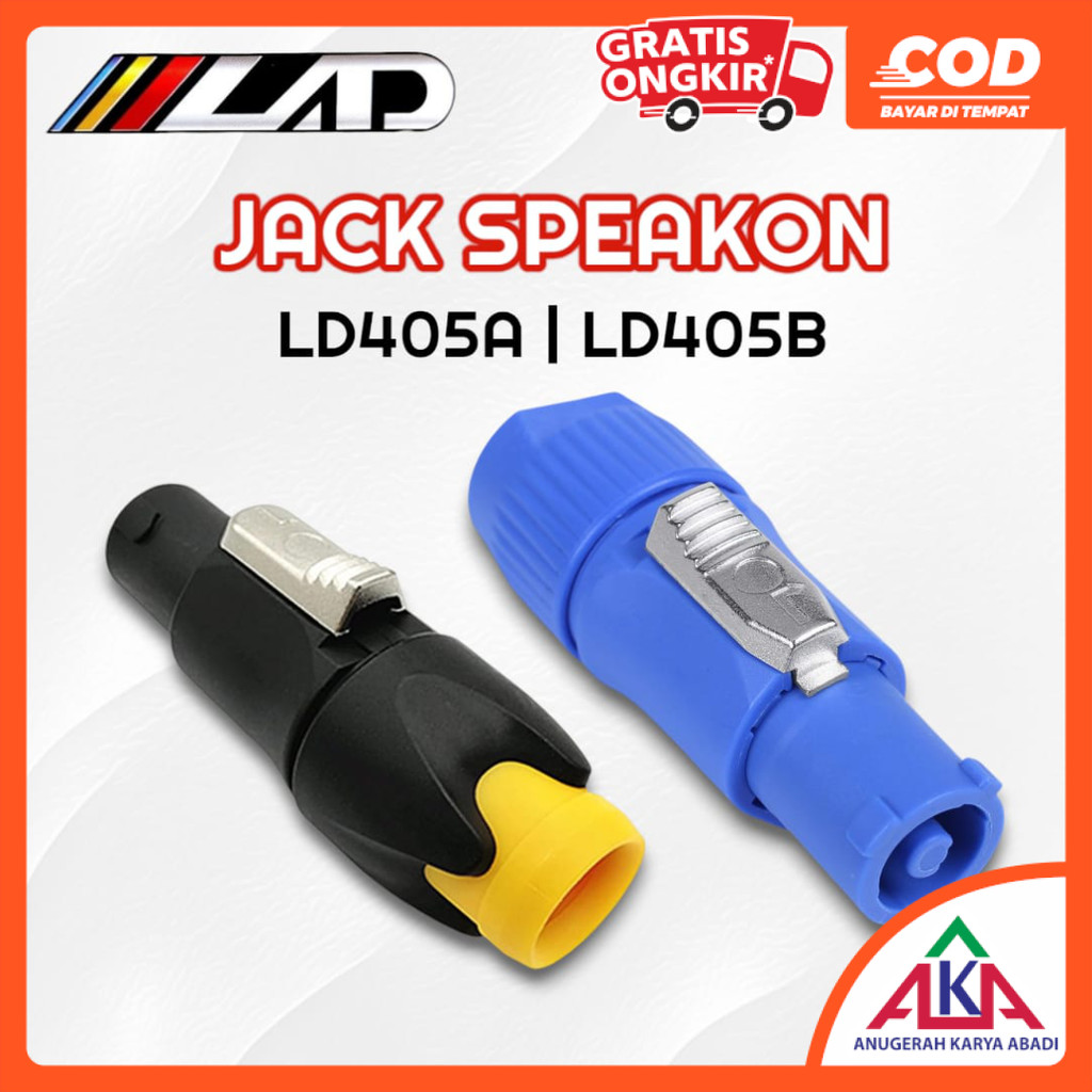 LAD Jek Jack Spikon Speakon LD405A / LD405B 4 Pin Speaker Male Original