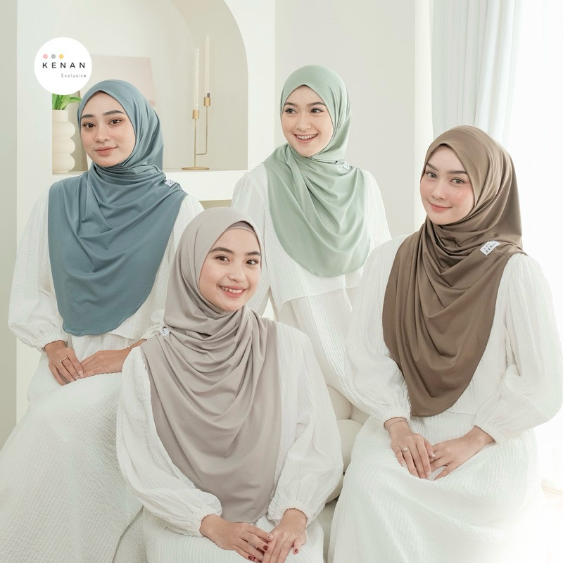 KENAN - JISOO Instan hijab non pet syar'i Jersey