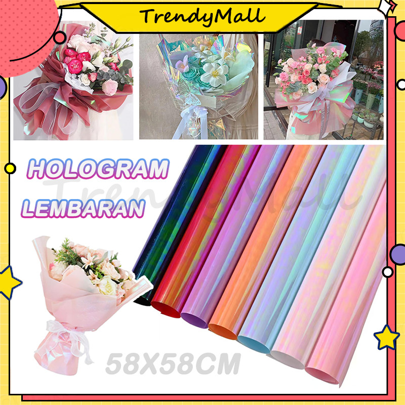 

Kertas Buket Cellophane Symphoni Silk/kertas bungkus buket bunga transparan/Hologram Flower Wrapping Paper