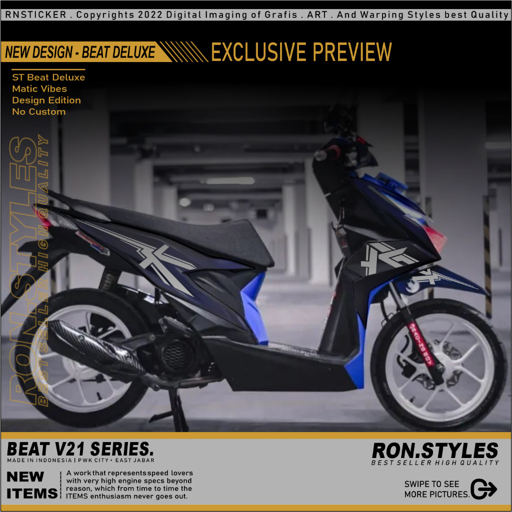 CUTTING STRIPING VARIASI BEAT DELUXE STRIPING VARIASI BEAT NEW 2020-2023 SIMPLE STYLE