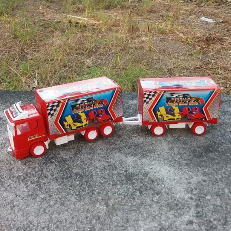 COD Murah// Truk box gandeng St 2022//Mainan anak mobil truck box gandeng